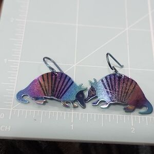Niobium Armadillo Earrings